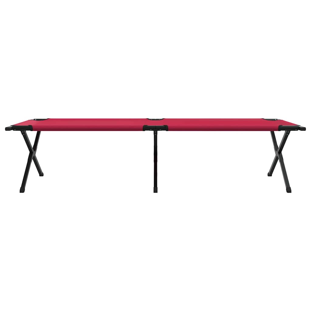 Letto da campeggio pieghevole 2 pcs Rosso 210 x 80 x 46 cm