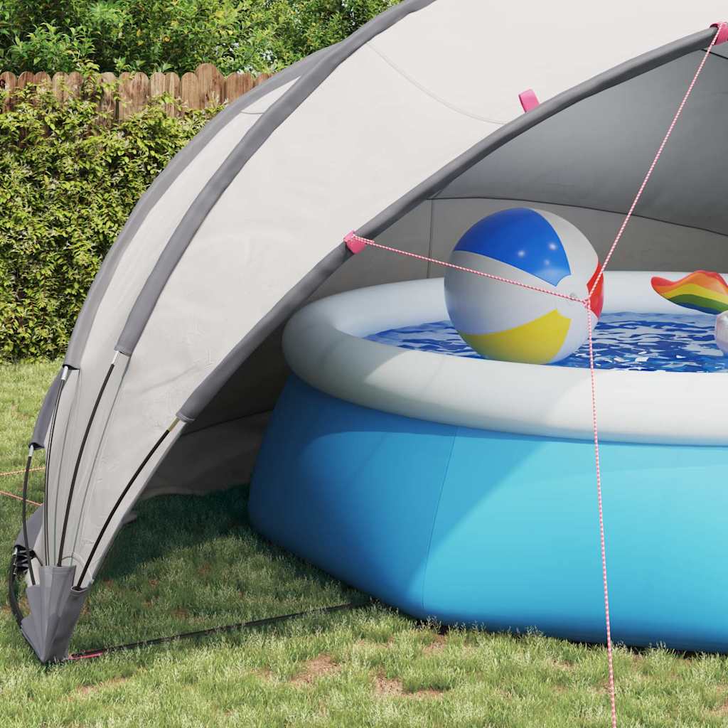 Dome Piscina Grigio e arancione 546 x 516 x 250 cm