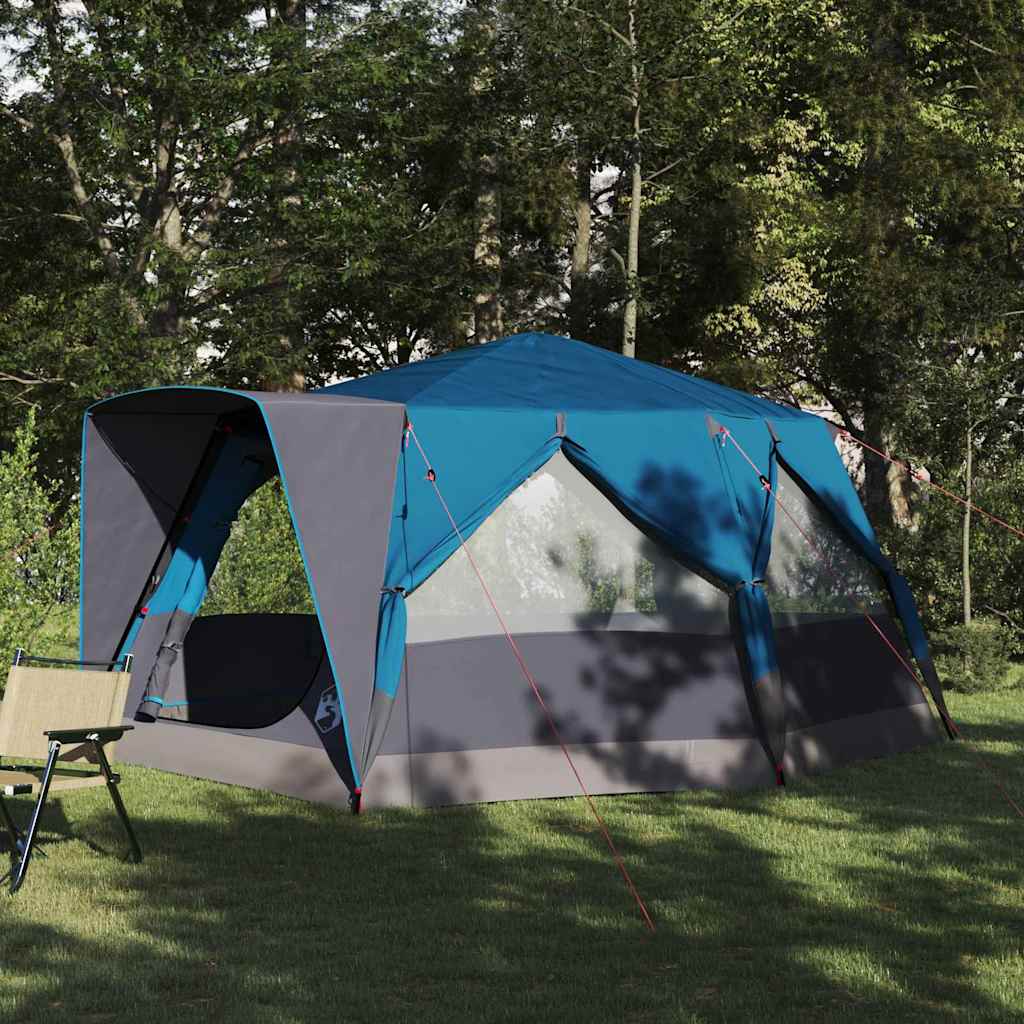 Tenda Cabina 7-Persone con tetto Blu 400 x 350 x 212 cm
