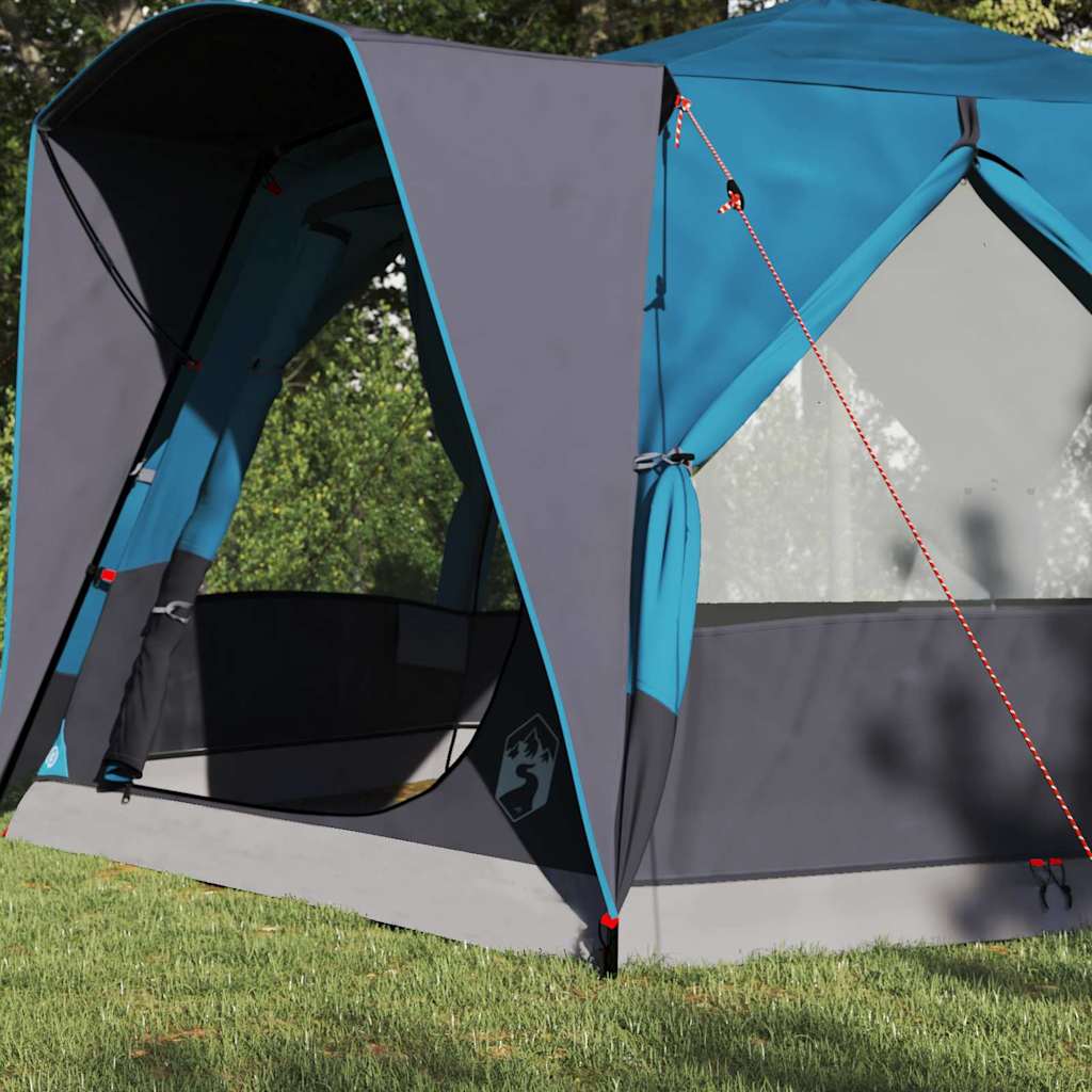 Tenda da Capanna per 5 Persone Blu e Grigio 333 x 317 x 194 cm