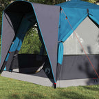 Tenda da Capanna per 5 Persone Blu e Grigio 333 x 317 x 194 cm