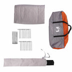 Tenda Teepee per 4 persone con tetto Grigio e arancione