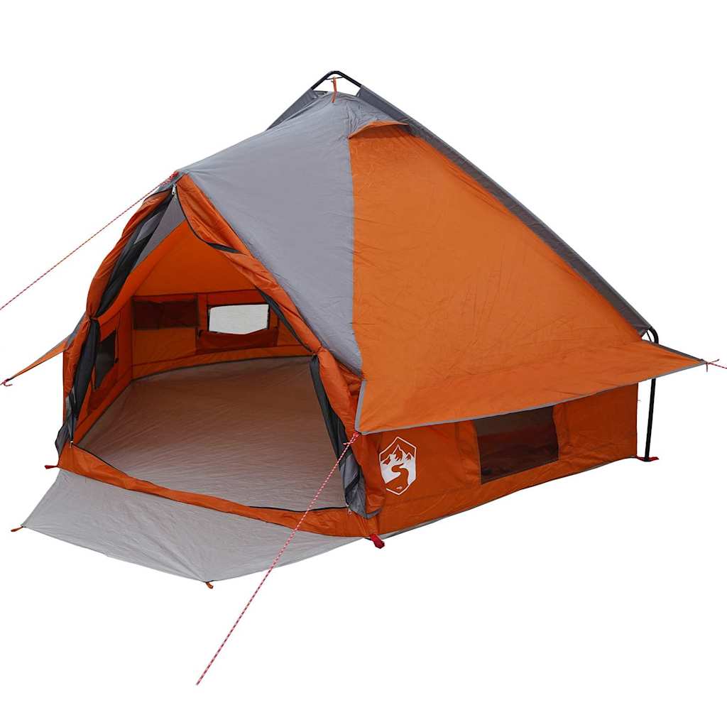 Tenda Teepee per 4 persone con tetto Grigio e arancione