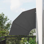 Schermo di Privacy per Balcone 115 x 115 cm Poliestere Nero
