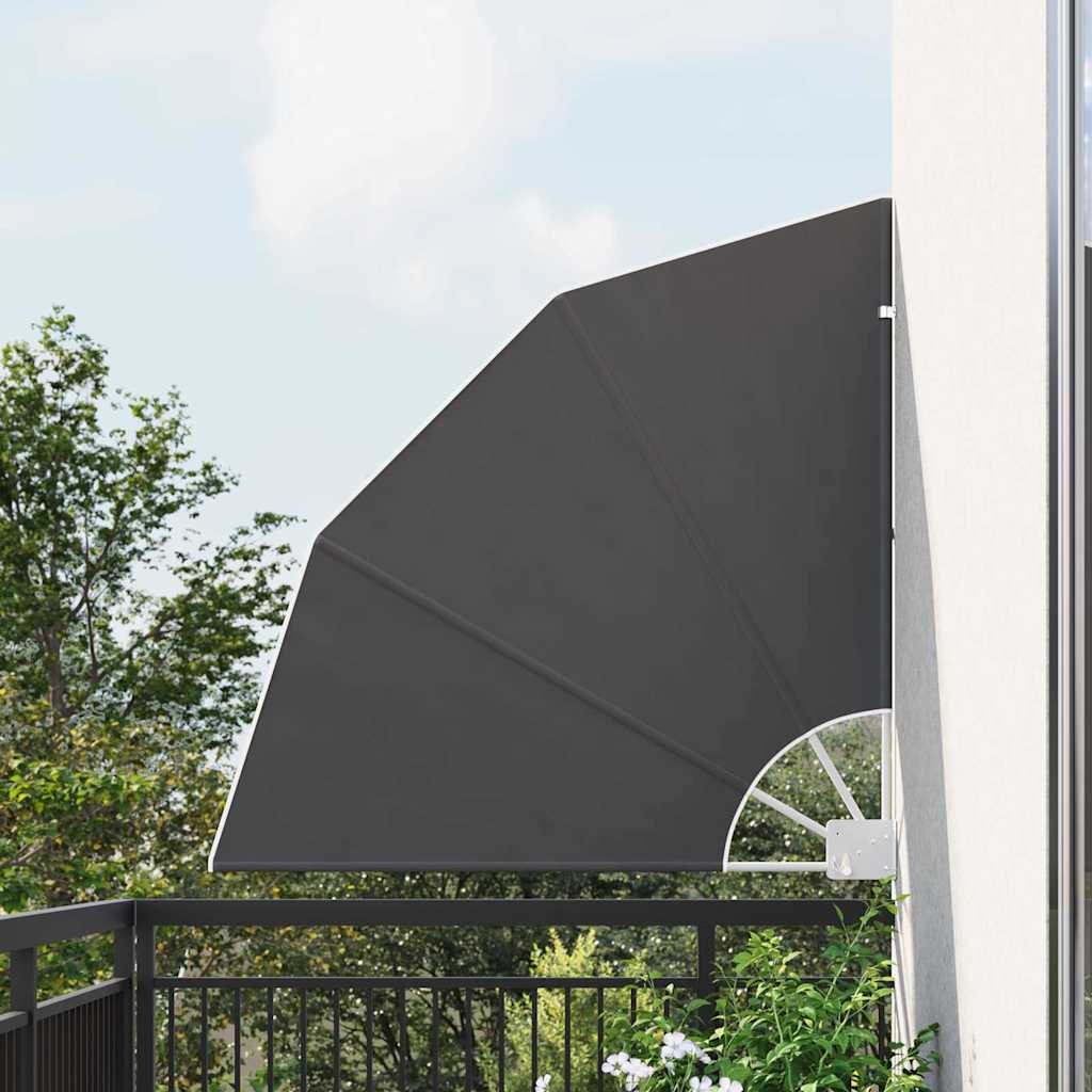 Schermo di Privacy per Balcone 115 x 115 cm Poliestere Nero