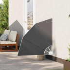 Schermo di Privacy per Balcone 115 x 115 cm Poliestere Nero