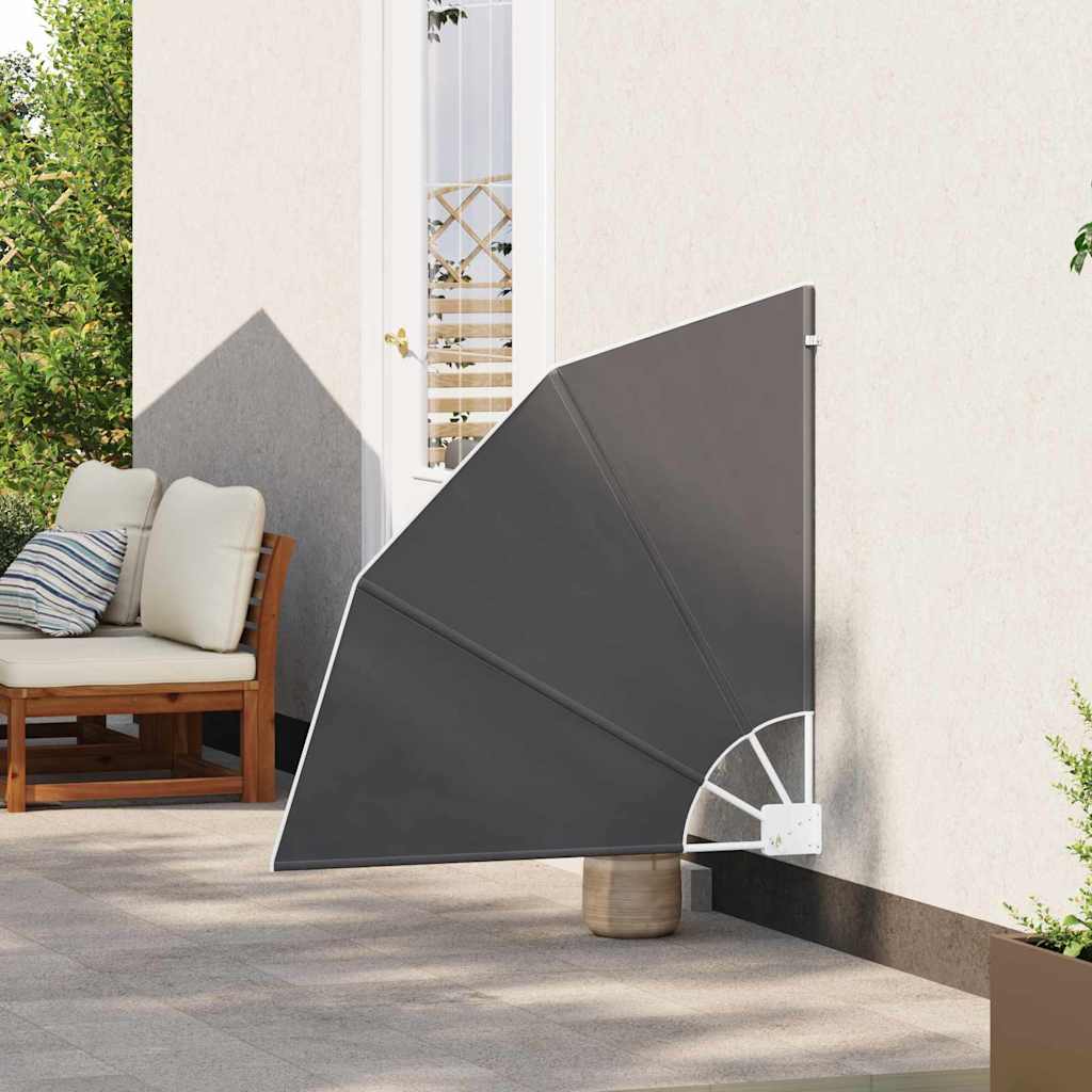 Schermo di Privacy per Balcone 115 x 115 cm Poliestere Nero