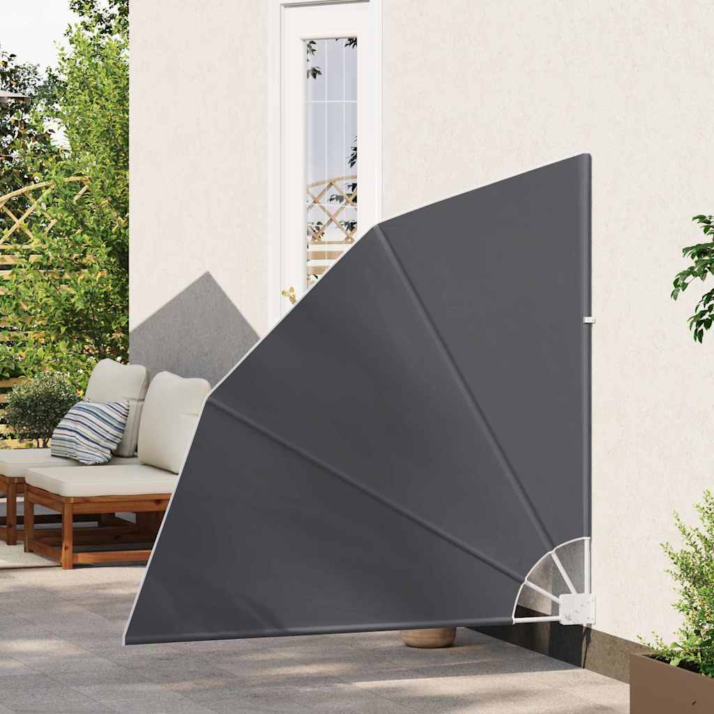 Schermo di Privacy per Balcone 140 x 140 cm Poliestere Nero