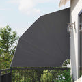 Schermo di Privacy per Balcone 210 x 210 cm Poliestere Nero