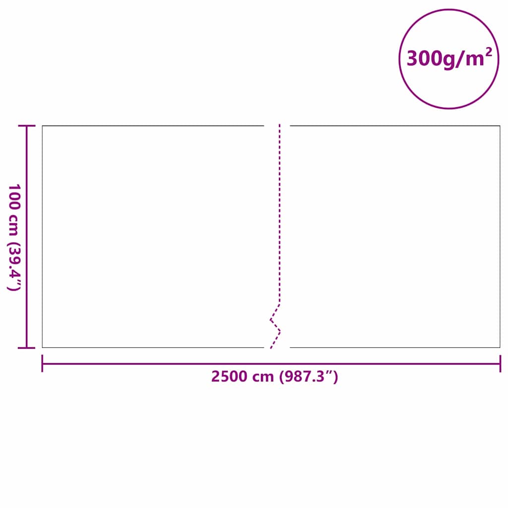 Tessuto per Laghetti Grigio 1 x 25 m Poliestere e Cotone