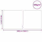 Tessuto per Laghetti Grigio 1 x 50 m Poliestere e Cotone