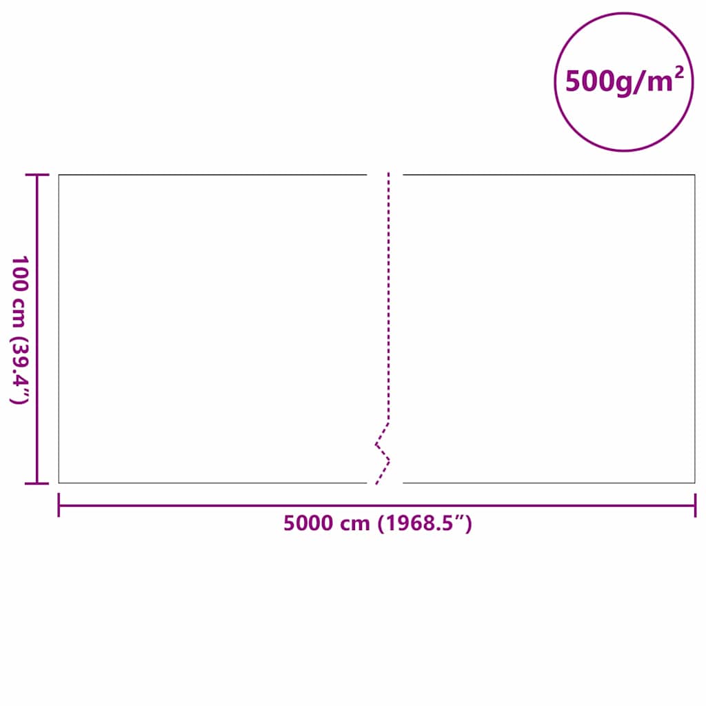 Tessuto per Laghetti Grigio 1 x 50 m Poliestere e Cotone