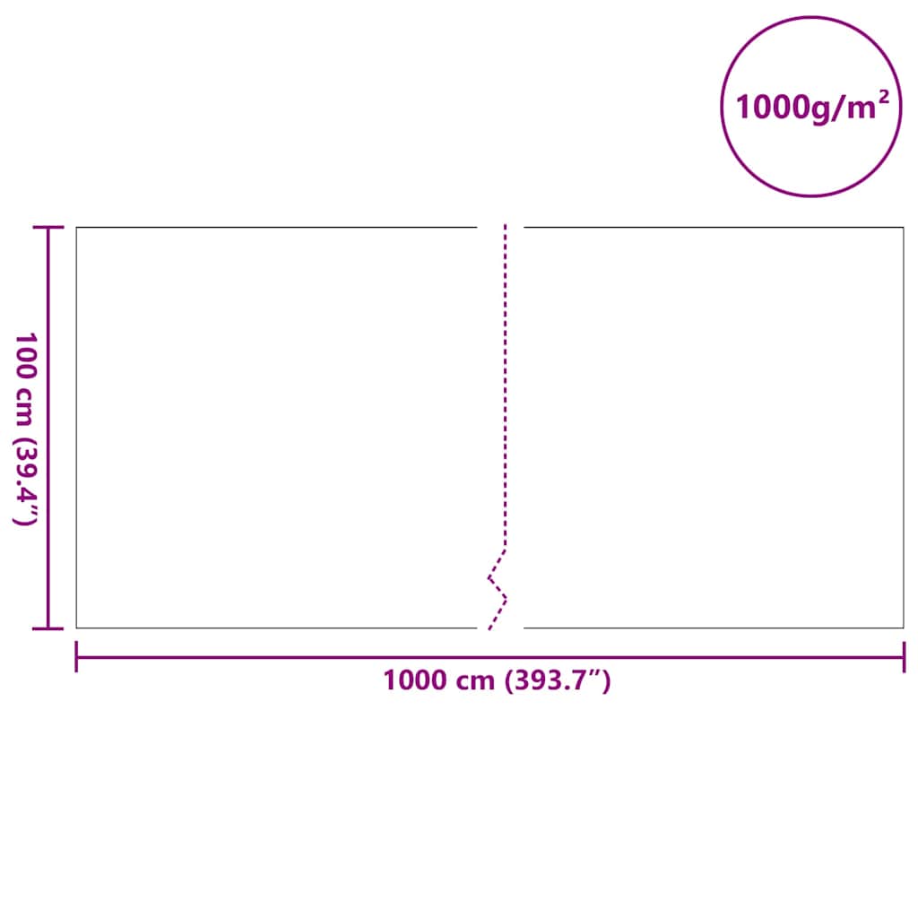 Tessuto per Laghetti Grigio 1 x 10 m Poliestere e Cotone