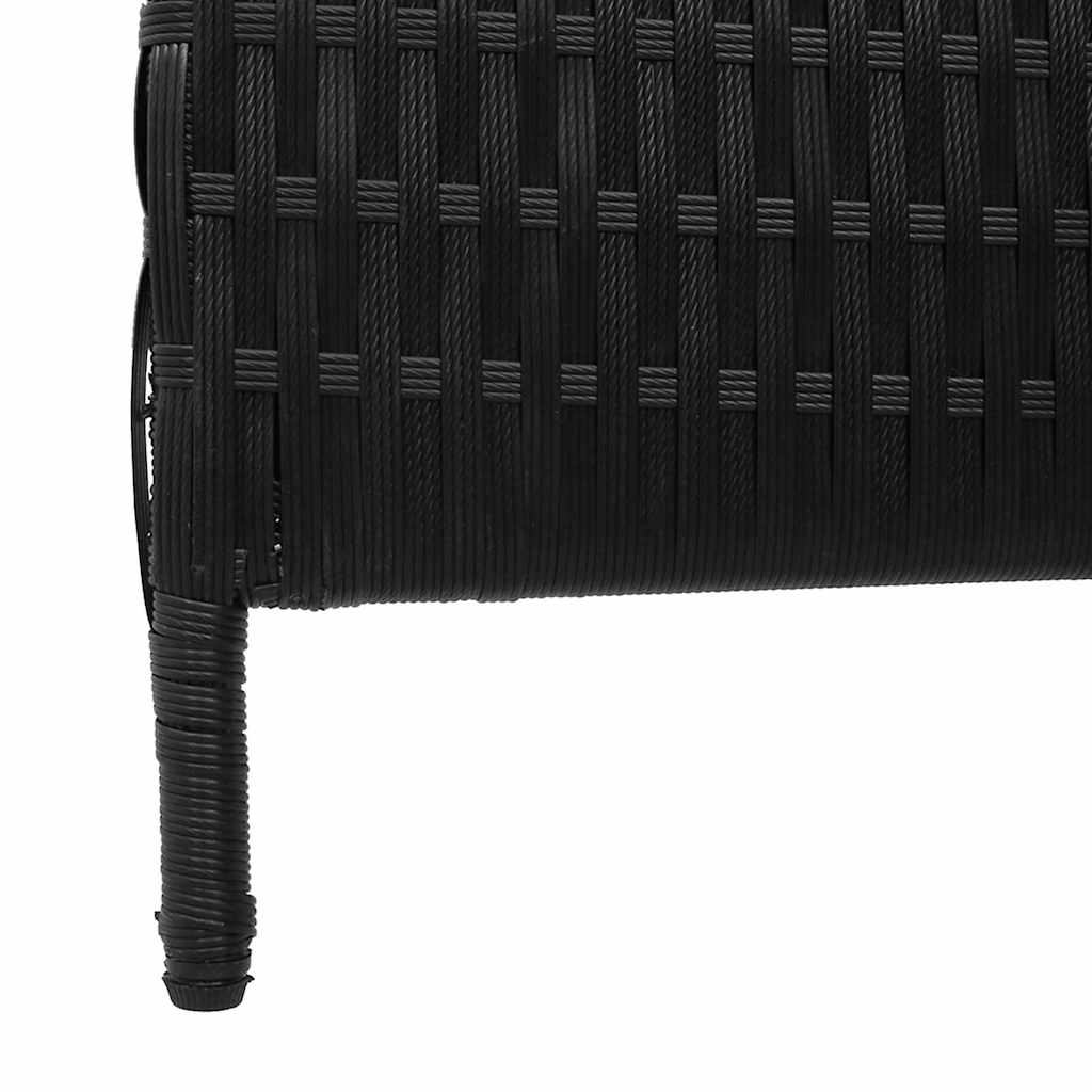 Divider per stanze Nero 195 x 180 cm polyrattan