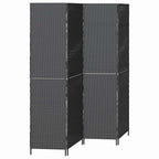 Divider per stanze Nero 195 x 180 cm polyrattan