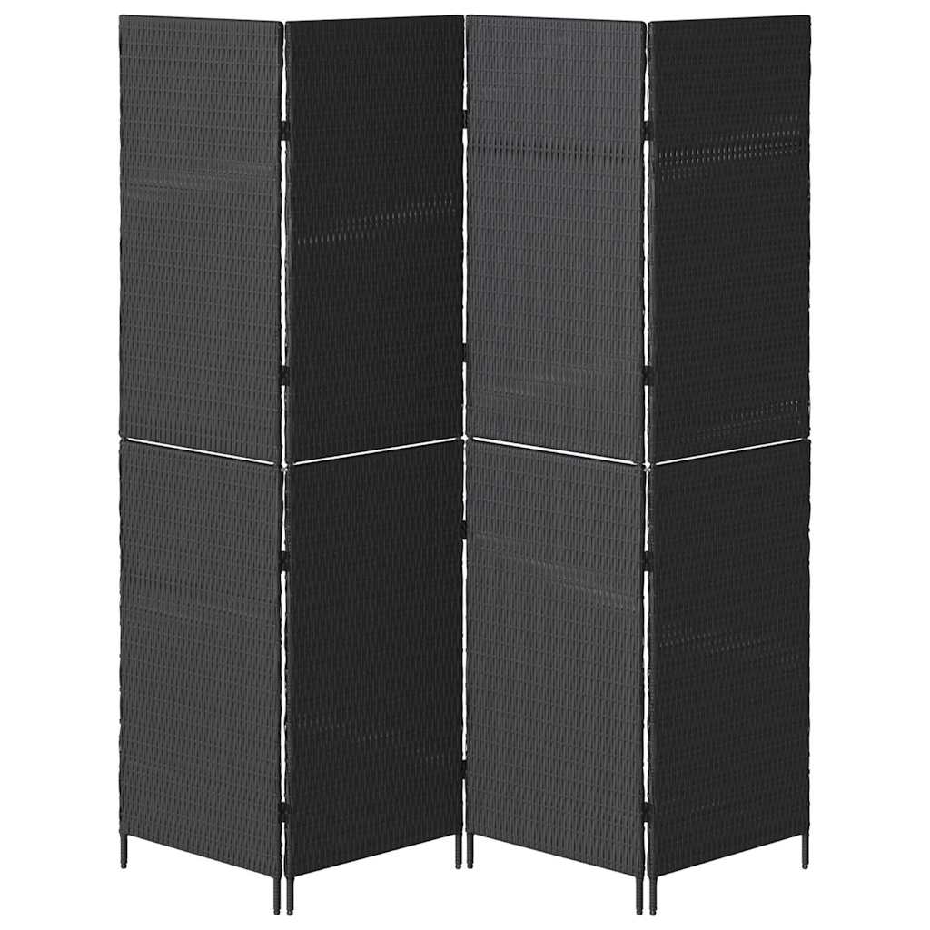 Divider per stanze Nero 195 x 180 cm polyrattan