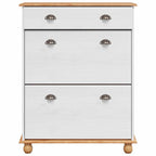 Mobile per scarpe ASKIM Bianco 85 x 35 x 108 cm Pino massello