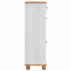 Mobile per scarpe ASKIM Bianco 85 x 35 x 108 cm Pino massello
