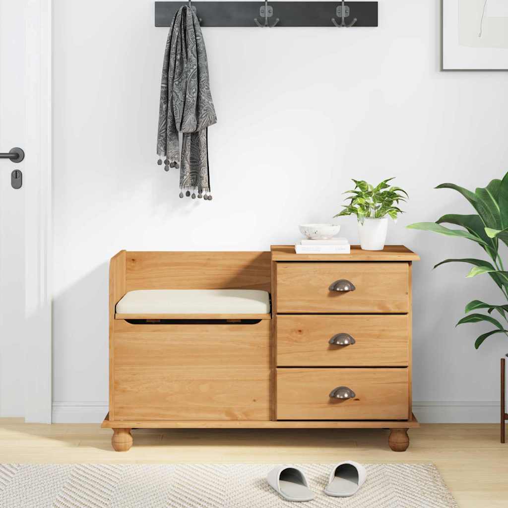 Panchina con contenitore ASKIM Marrone 100 x 39 x 62 cm