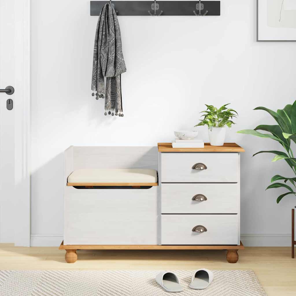 Panchina con contenitore ASKIM Bianco 100 x 39 x 62 cm