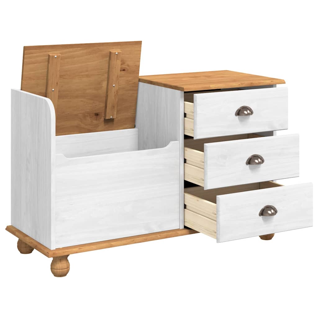 Panchina con contenitore ASKIM Bianco 100 x 39 x 62 cm