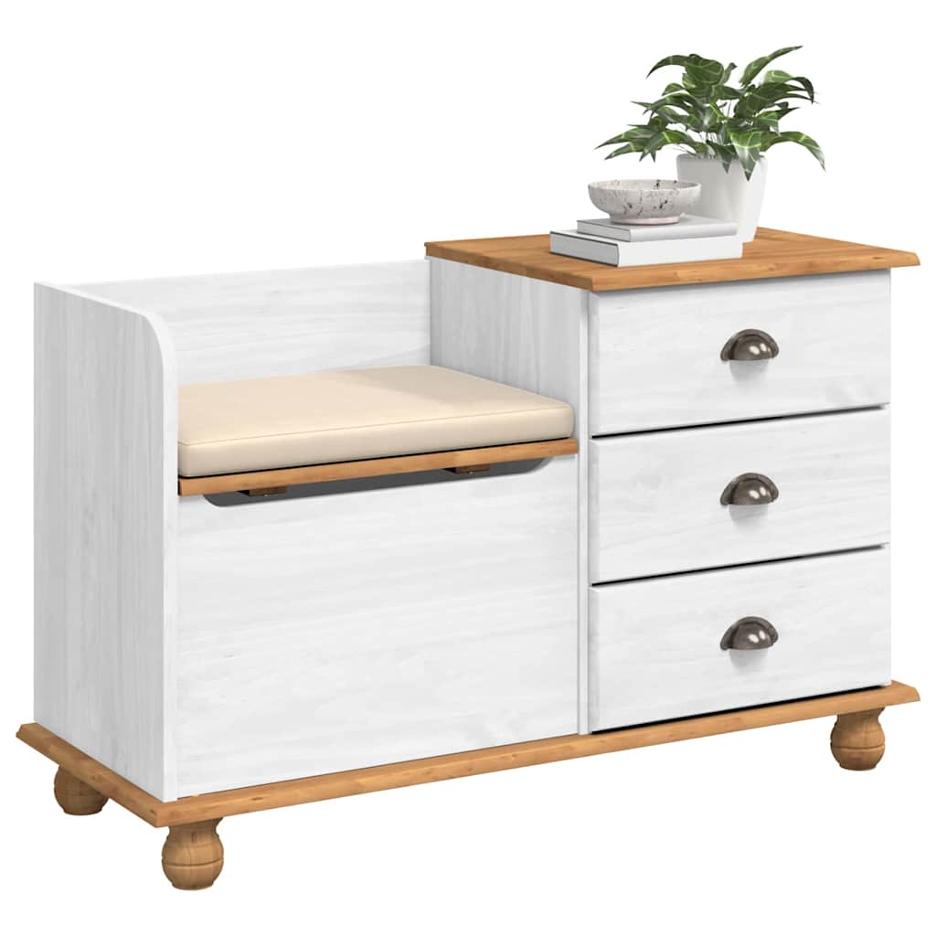 Panchina con contenitore ASKIM Bianco 100 x 39 x 62 cm