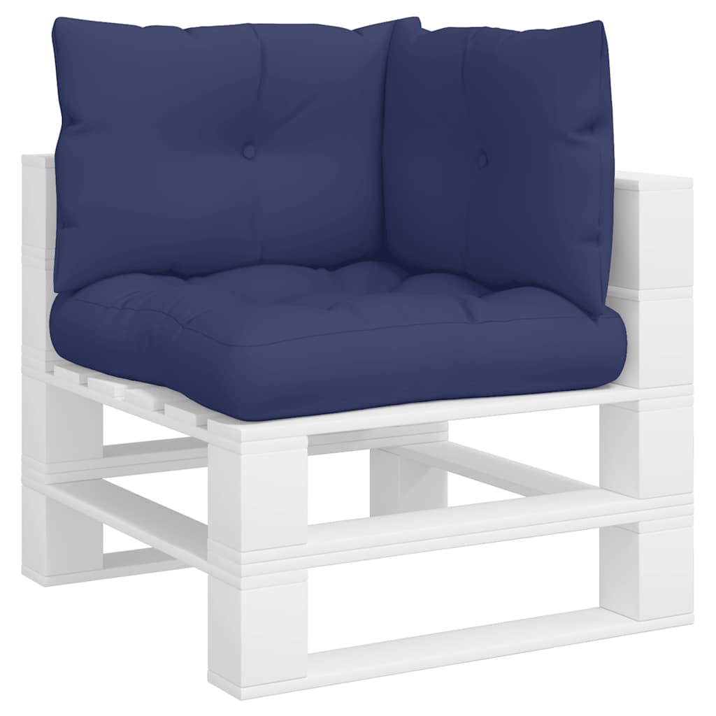Cuscini per Pallet 3 pz Blu Marino in Tessuto Oxford