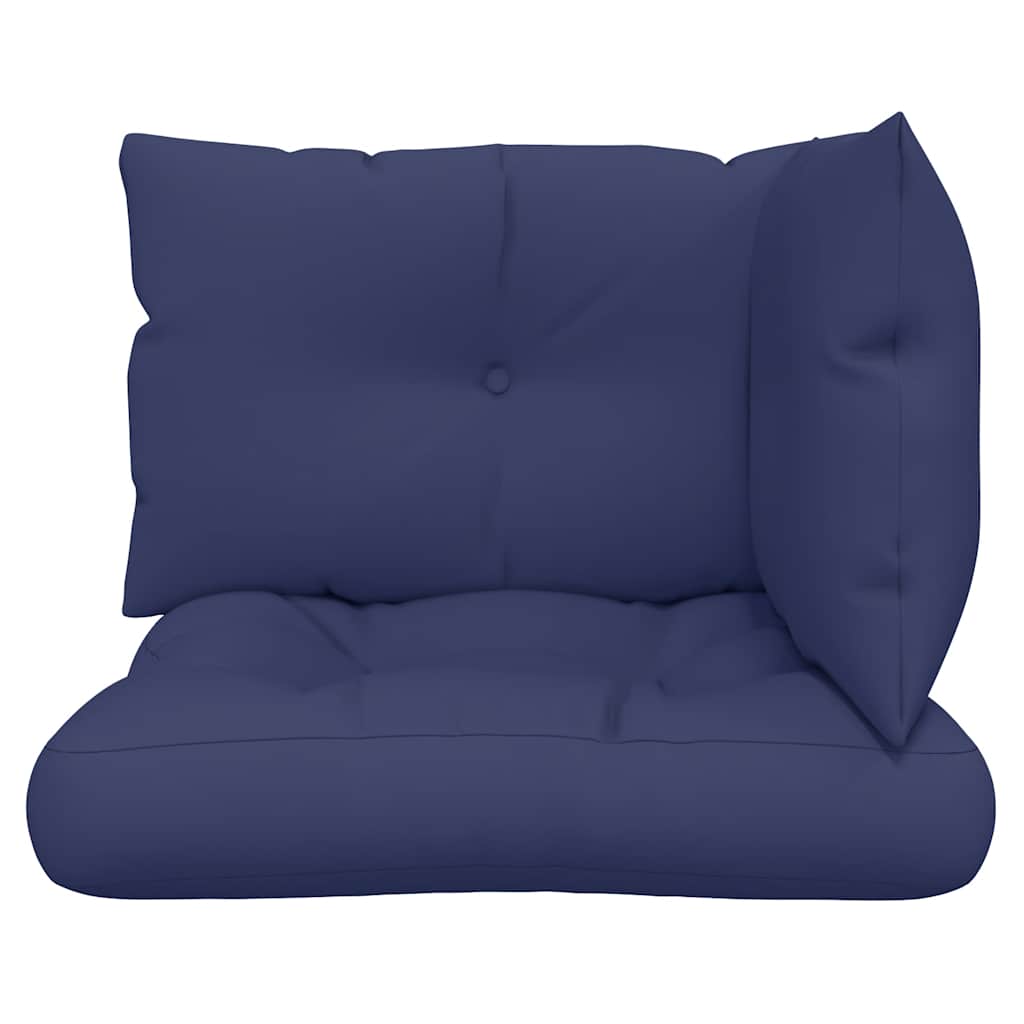 Cuscini per Pallet 3 pz Blu Marino in Tessuto Oxford