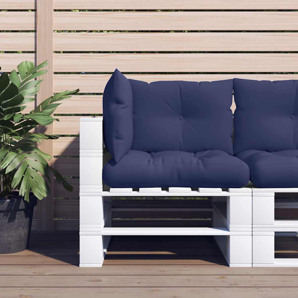 Cuscini per Pallet 3 pz Blu Marino in Tessuto Oxford