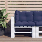 Cuscini per Pallet 3 pz Blu Marino in Tessuto Oxford