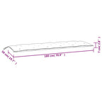 Cuscino per Panca a Foglie 180x50x7 cm in Tessuto Oxford