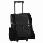 Carrello per Animali 3 in 1 Design Nero 48x32x(57-106) cm Tessuto Oxford