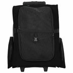 Carrello per Animali 3 in 1 Design Nero 48x32x(57-106) cm Tessuto Oxford