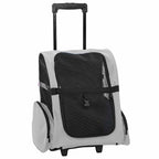 Carrello per animali domestici 3 in 1 design grigio 48x32x(57-106) cm tessuto Oxford