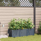 Vaso da giardino 3 pcs Grigio Chiaro 120 x 40 x 37,5 cm