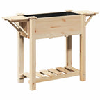 Vaso da giardino con lo scaffale Beige 111 x 37 x 76,5 cm