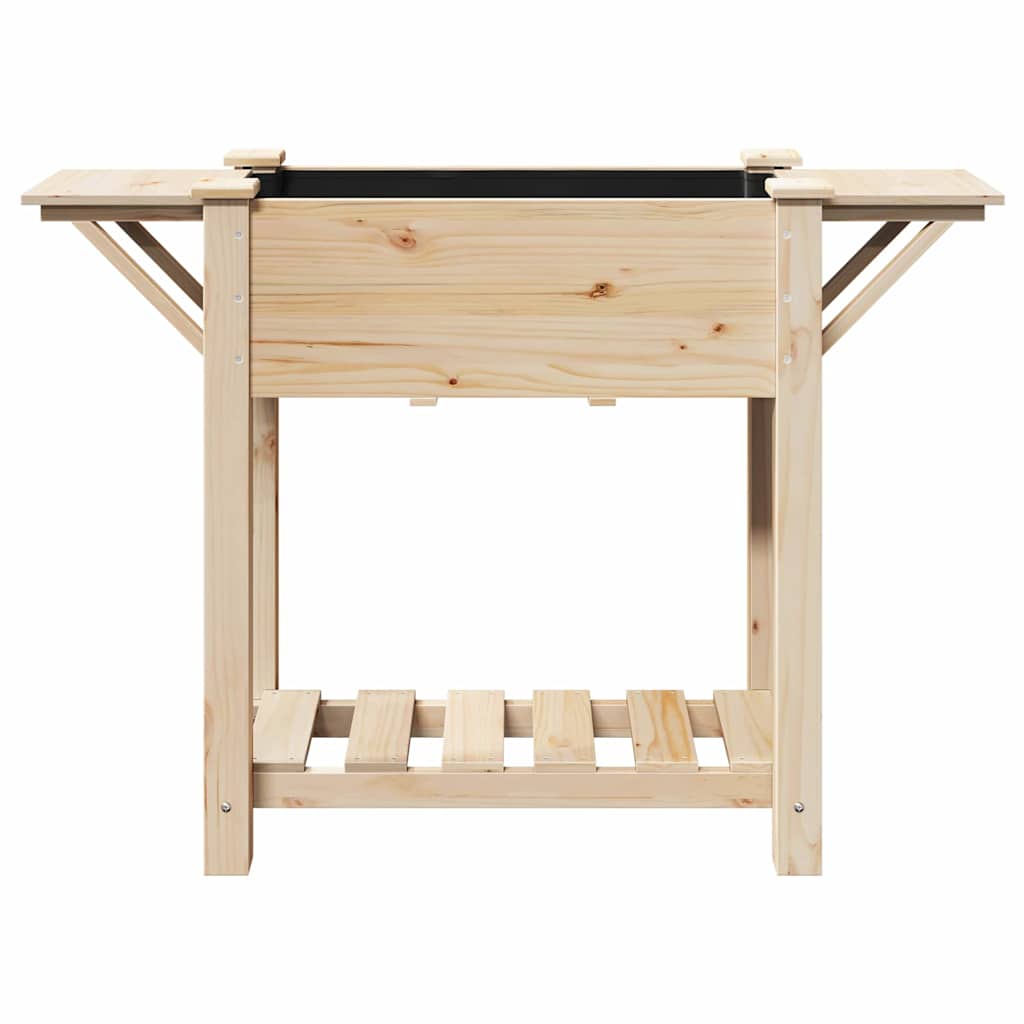 Vaso da giardino con lo scaffale Beige 111 x 37 x 76,5 cm