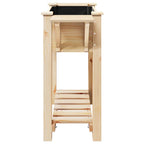 Vaso da giardino con lo scaffale Beige 111 x 37 x 76,5 cm