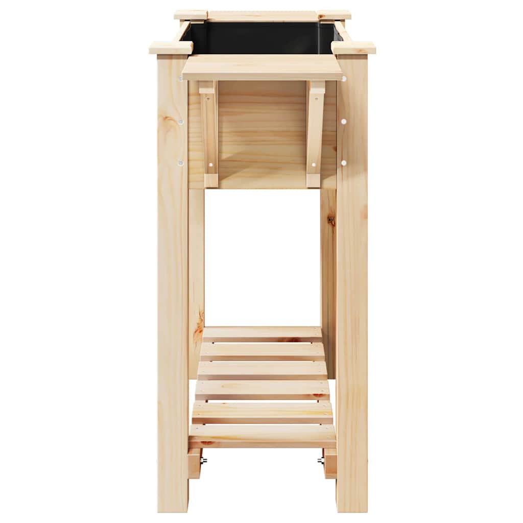 Vaso da giardino con lo scaffale Beige 111 x 37 x 76,5 cm