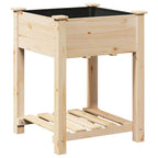 Vaso da giardino con lo scaffale Beige 60,5 x 60 x 76,5 cm