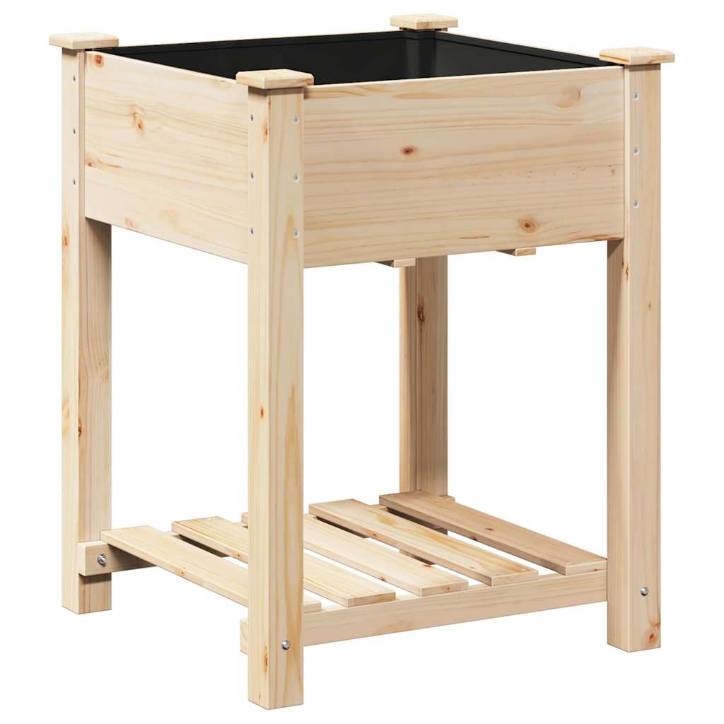 Vaso da giardino con lo scaffale Beige 60,5 x 60 x 76,5 cm