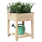 Vaso da giardino con lo scaffale Beige 60,5 x 60 x 76,5 cm
