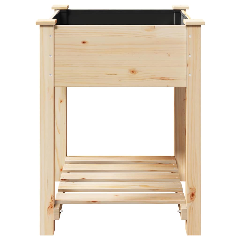 Vaso da giardino con lo scaffale Beige 60,5 x 60 x 76,5 cm