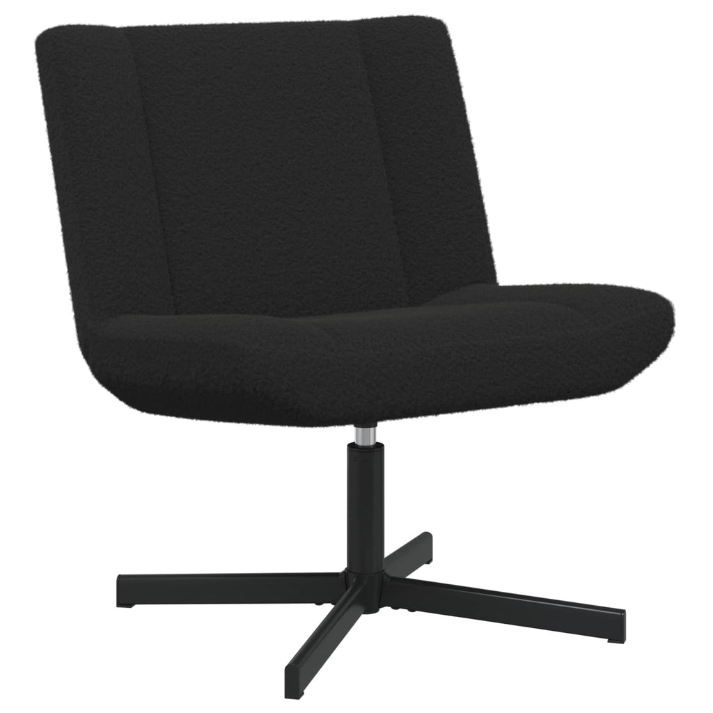 Sedia girevole Nero 63 x 75 x 76 cm Pelle di Pecora