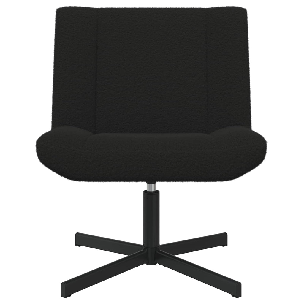 Sedia girevole Nero 63 x 75 x 76 cm Pelle di Pecora