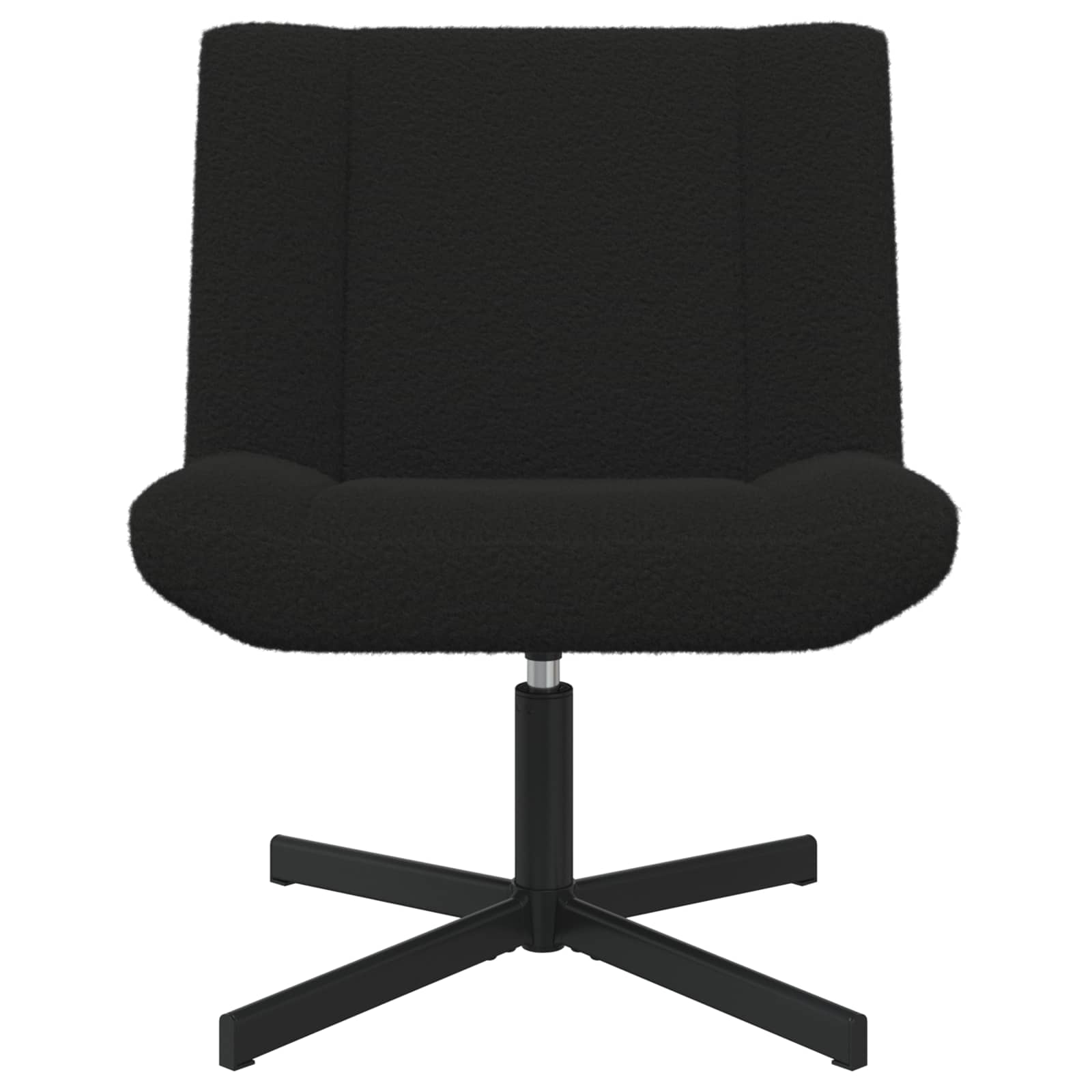 Sedia girevole Nero 63 x 75 x 76 cm Pelle di Pecora