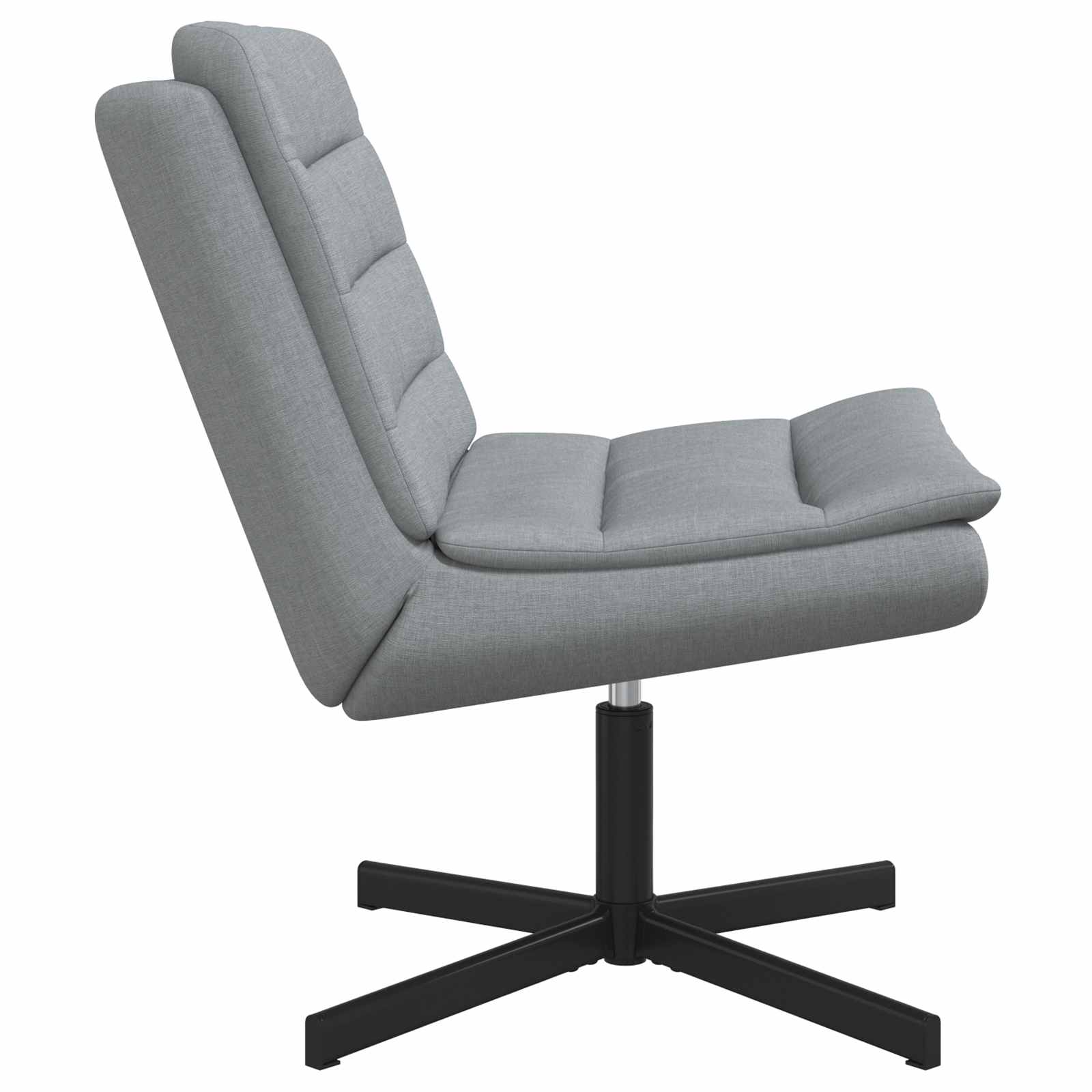 Sedia girevole Grigio chiaro 63 x 75 x 76 cm Tessuto