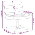 Sedia girevole Grigio chiaro 63 x 75 x 76 cm Tessuto