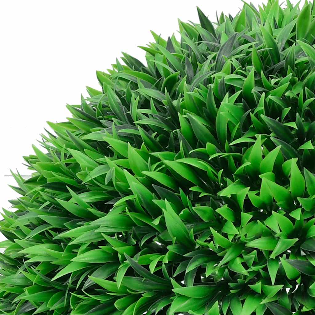 Sfere di Bosso Artificiale con Luci LED 2 pz Verdi 55 cm