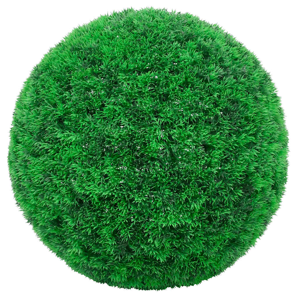 Sfere di Bosso Artificiale con Luci LED 2 pz Verdi 45 cm